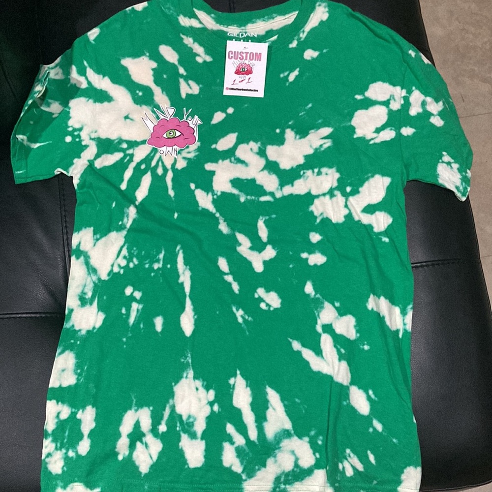 Mind Your Own OG Logo Green Reverse Acid Wash Custom 1 Of 1 T-Shirt Size Medium